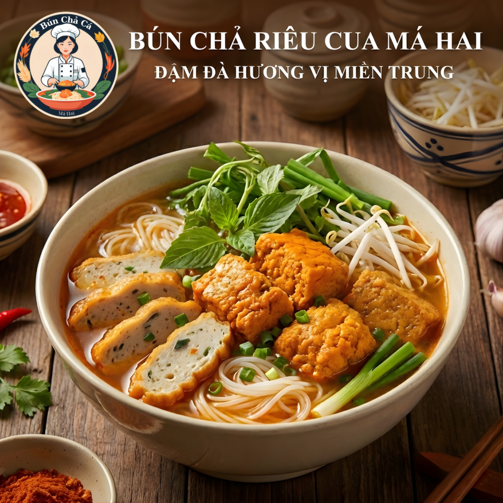 Tô bún chả riêu đầy đặn